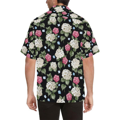 Hydrangea Pattern Print Design HD09 Men Hawaiian Shirt-JorJune