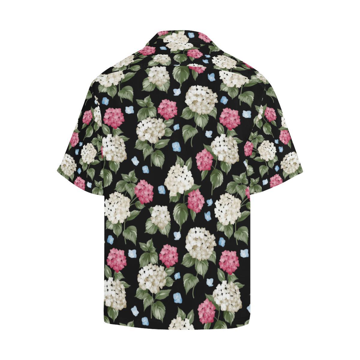 Hydrangea Pattern Print Design HD09 Men Hawaiian Shirt-JorJune