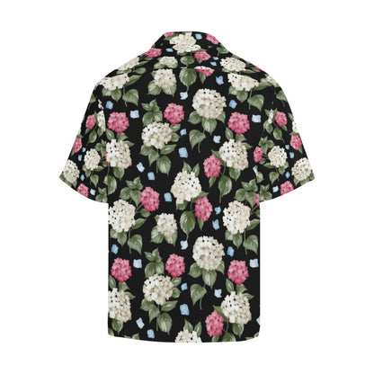 Hydrangea Pattern Print Design HD09 Men Hawaiian Shirt-JorJune