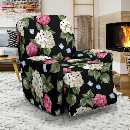 Hydrangea Pattern Print Design HD09 Recliner Slipcover-JORJUNE.COM