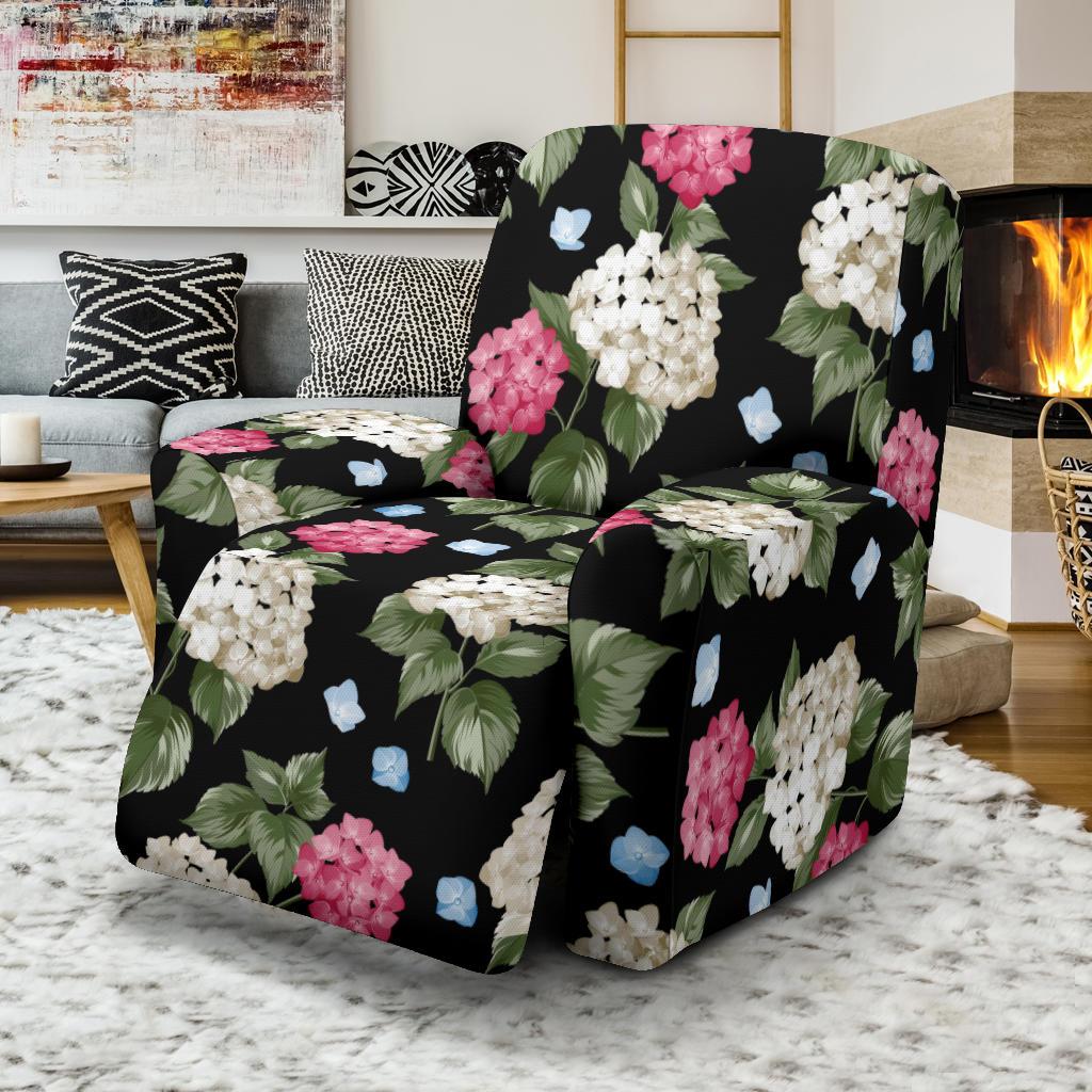 Hydrangea Pattern Print Design HD09 Recliner Slipcover-JORJUNE.COM