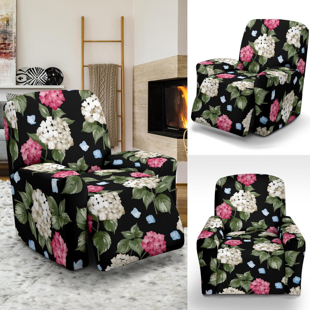 Hydrangea Pattern Print Design HD09 Recliner Slipcover-JORJUNE.COM