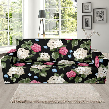 Hydrangea Pattern Print Design HD09 Sofa Slipcover-JORJUNE.COM