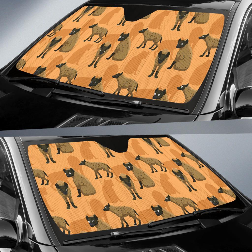 Hyena Pattern Print Design 01 Car Sun Shades-JORJUNE.COM