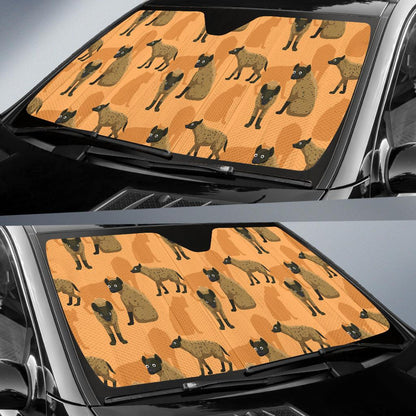Hyena Pattern Print Design 01 Car Sun Shades-JORJUNE.COM