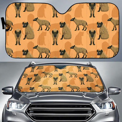 Hyena Pattern Print Design 01 Car Sun Shades-JORJUNE.COM