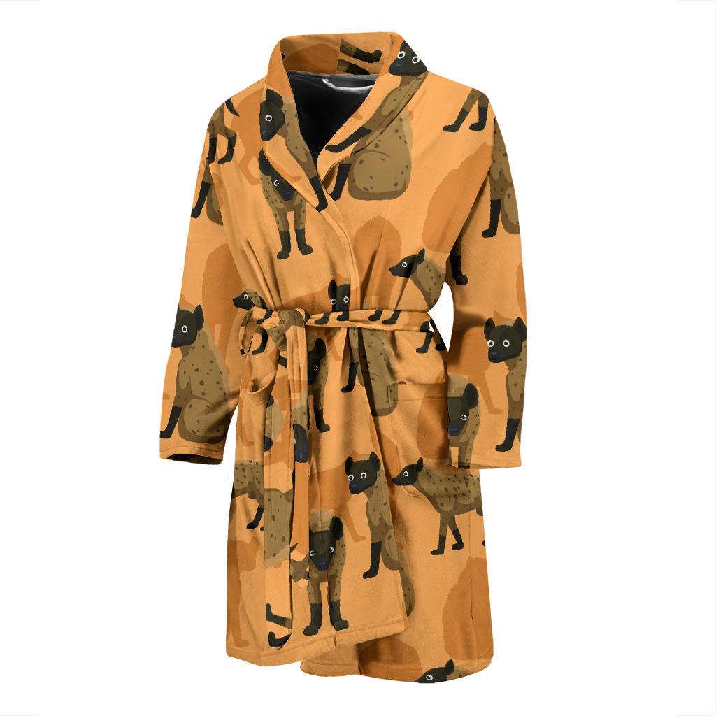 Hyena Pattern Print Design 01 Men Bathrobe-JORJUNE.COM