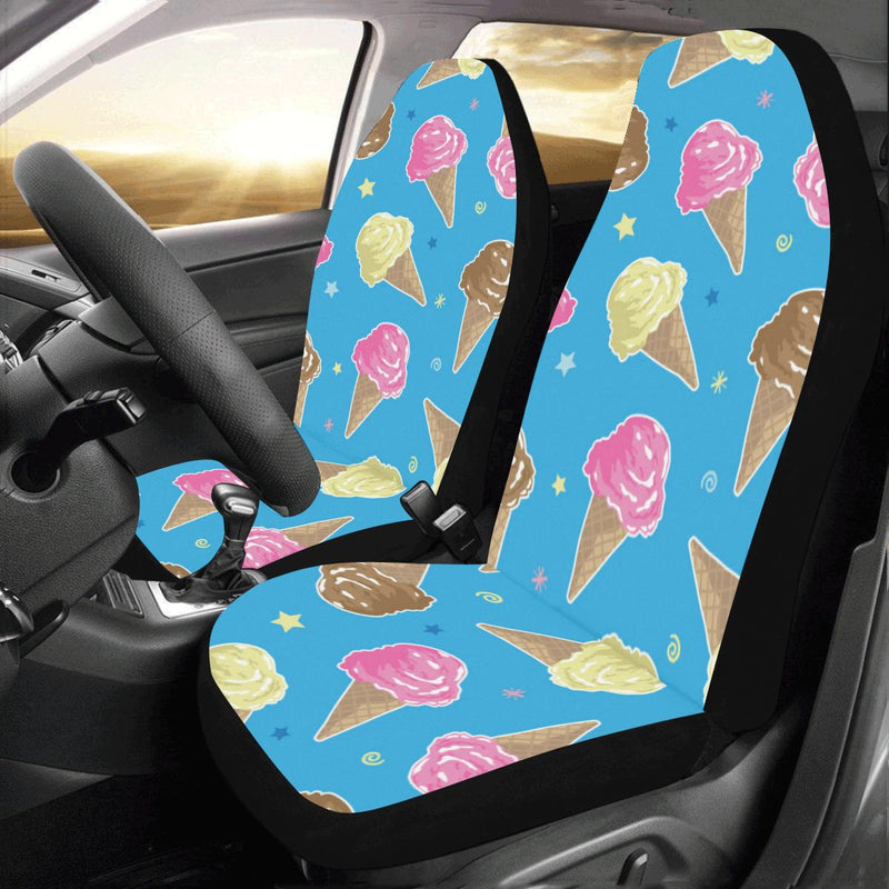 Ice Cream Pattern Print Design 01 Car Seat Covers (Set of 2)-JORJUNE.COM