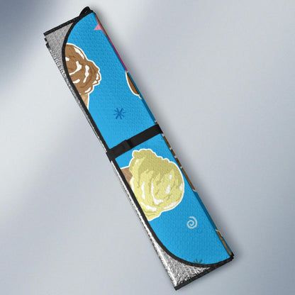 Ice Cream Pattern Print Design 01 Car Sun Shades-JORJUNE.COM