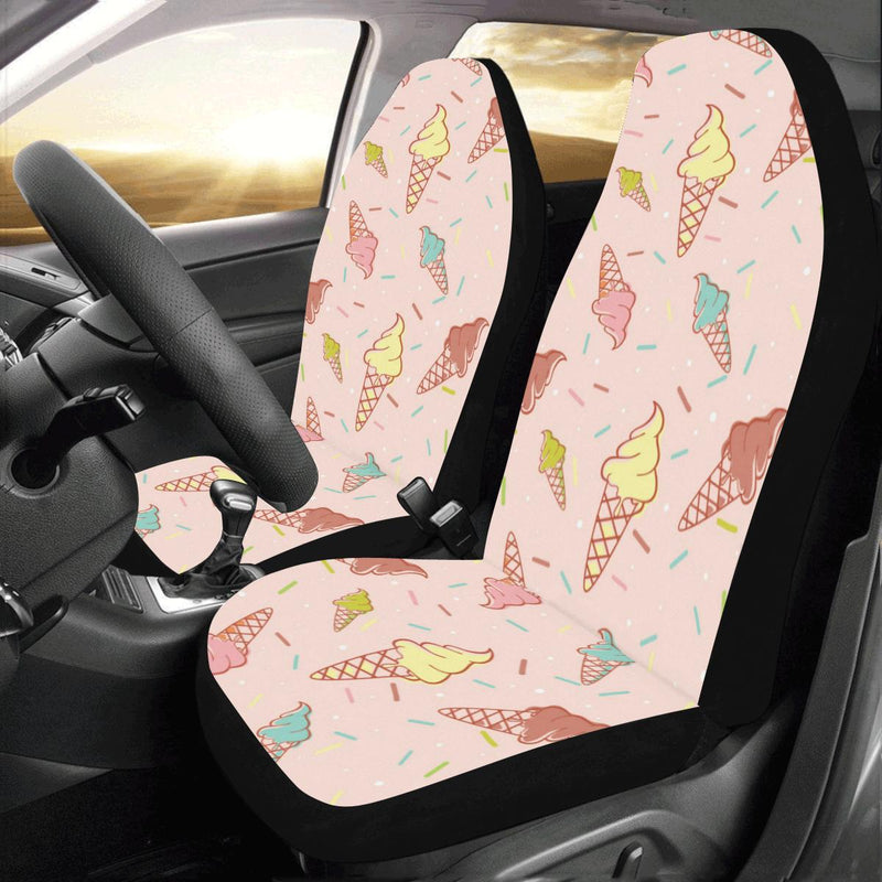 Ice Cream Pattern Print Design 02 Car Seat Covers (Set of 2)-JORJUNE.COM