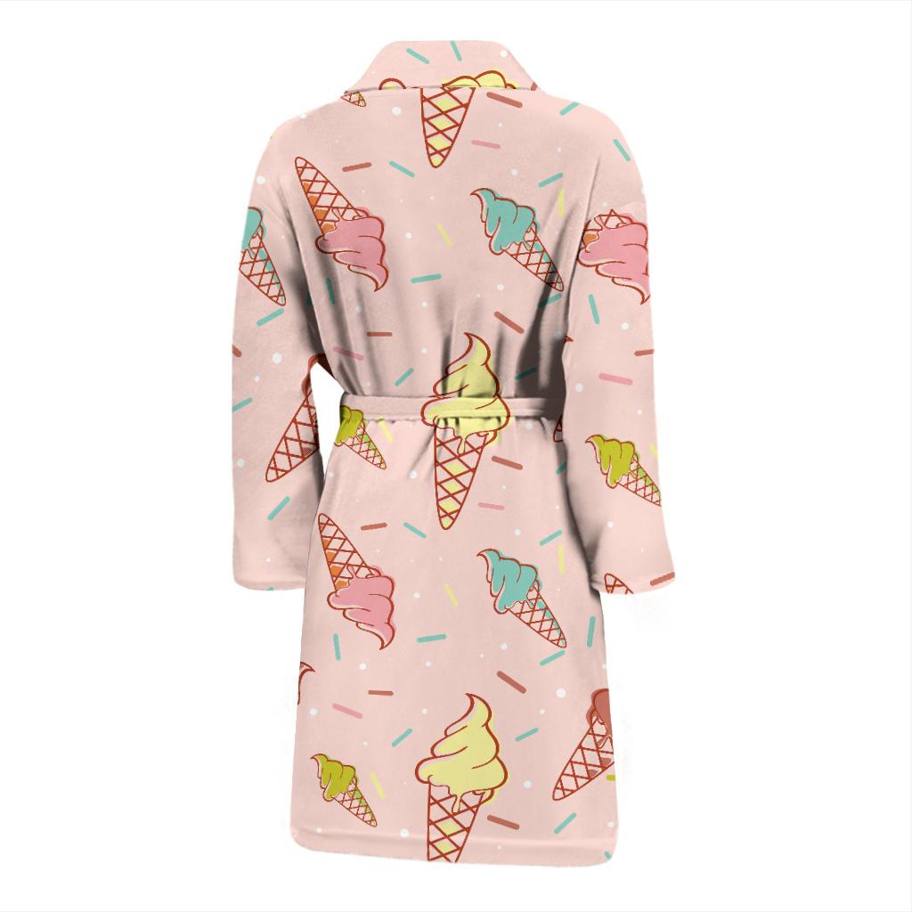 Ice Cream Pattern Print Design 02 Men Bathrobe-JORJUNE.COM