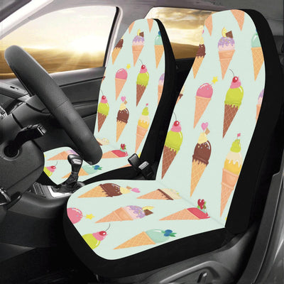 Ice Cream Pattern Print Design 03 Car Seat Covers (Set of 2)-JORJUNE.COM