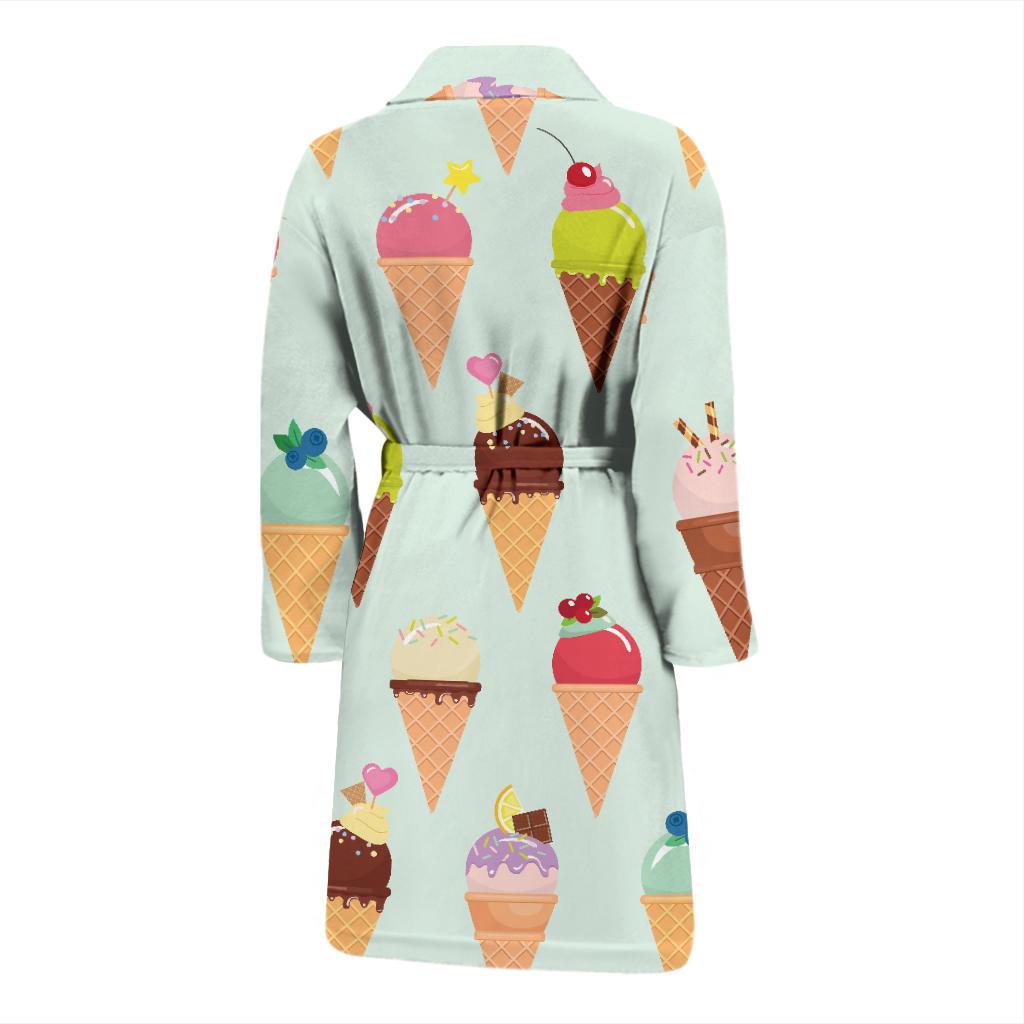 Ice Cream Pattern Print Design 03 Men Bathrobe-JORJUNE.COM