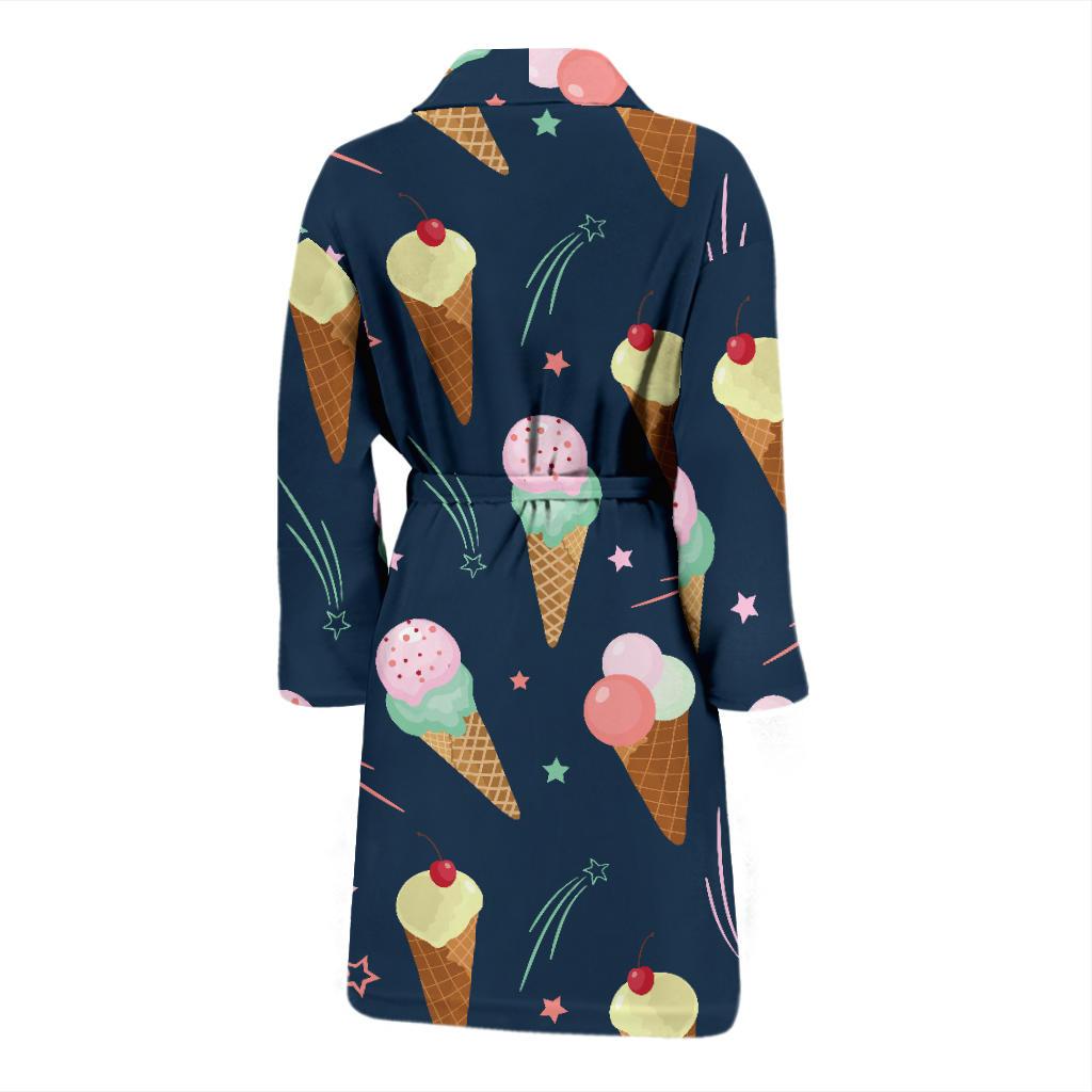 Ice Cream Pattern Print Design 04 Men Bathrobe-JORJUNE.COM