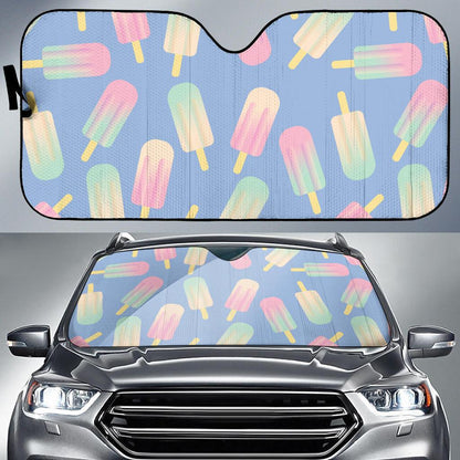 Ice Cream Pattern Print Design 05 Car Sun Shades-JORJUNE.COM