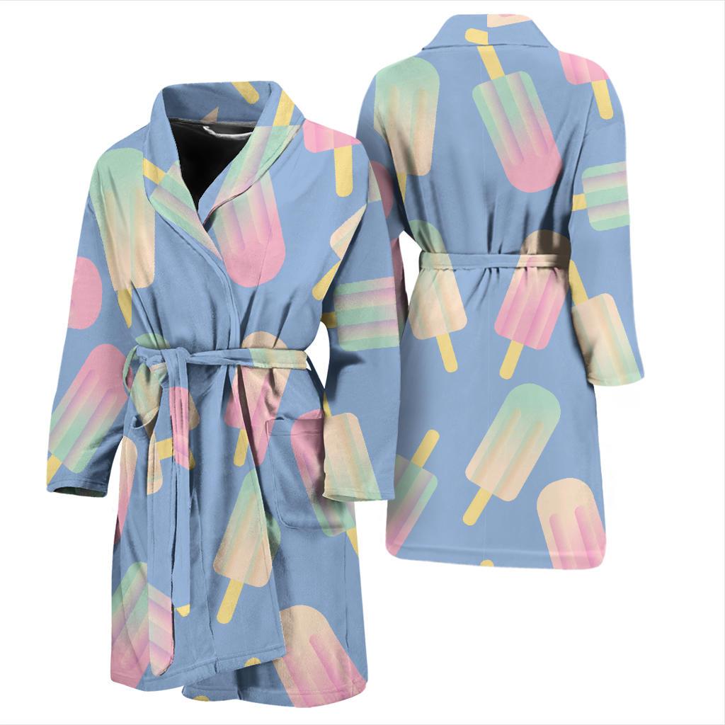 Ice Cream Pattern Print Design 05 Men Bathrobe-JORJUNE.COM