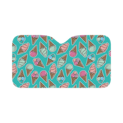 Ice Cream Pattern Print Design IC01 Car Sun Shade-JorJune