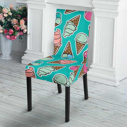 Ice Cream Pattern Print Design IC01 Dining Chair Slipcover-JORJUNE.COM
