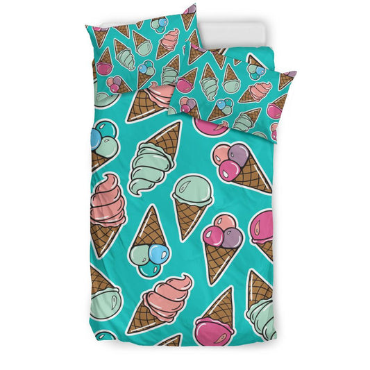 Ice Cream Pattern Print Design IC01 Duvet Cover Bedding Set-JORJUNE.COM