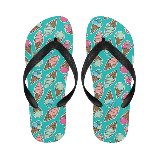 Ice Cream Pattern Print Design IC01 Flip Flops-JorJune