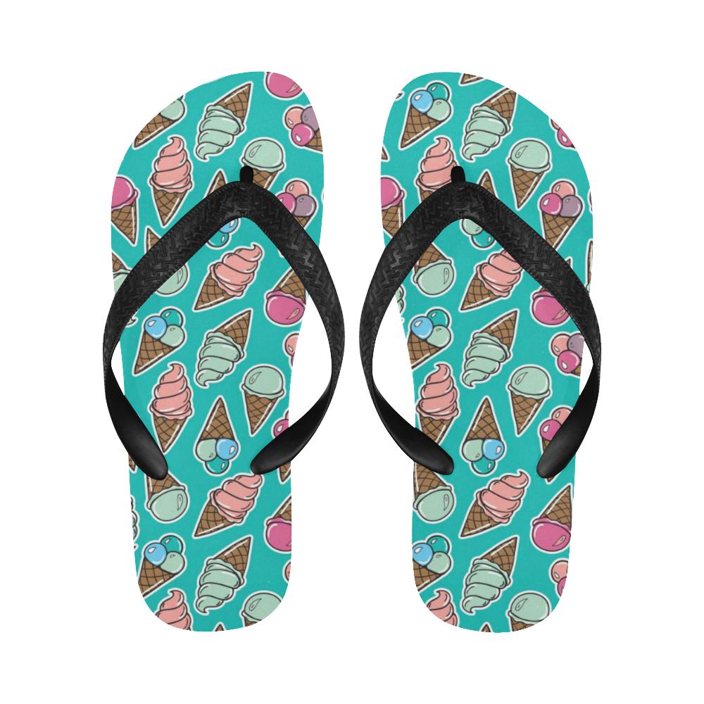 Ice Cream Pattern Print Design IC01 Flip Flops-JorJune