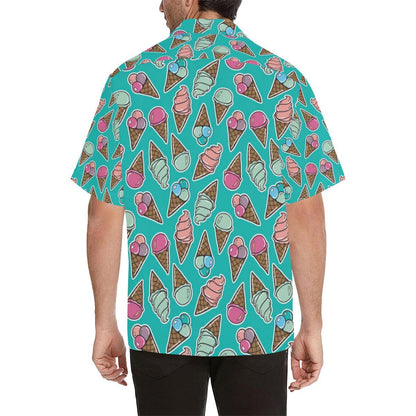 Ice Cream Pattern Print Design IC01 Men Hawaiian Shirt-JorJune