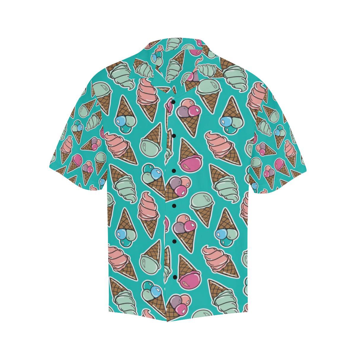 Ice Cream Pattern Print Design IC01 Men Hawaiian Shirt-JorJune