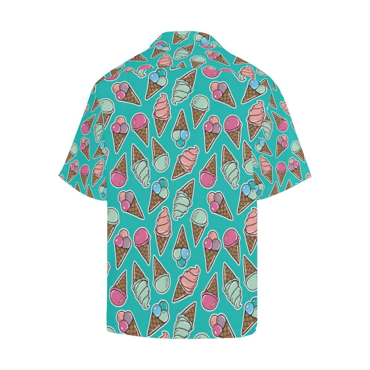 Ice Cream Pattern Print Design IC01 Men Hawaiian Shirt-JorJune