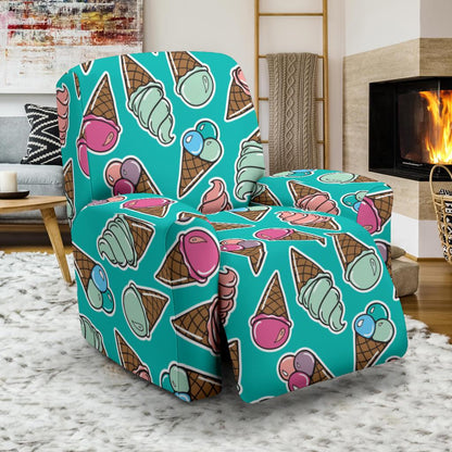Ice Cream Pattern Print Design IC01 Recliner Slipcover-JORJUNE.COM