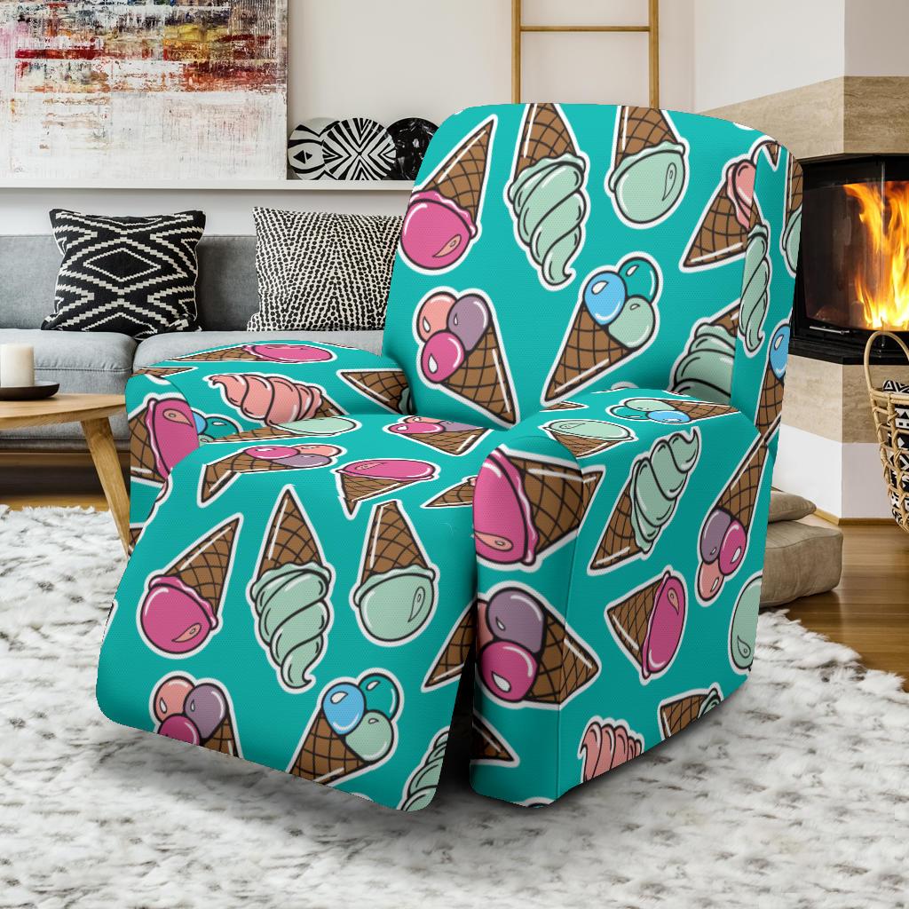Ice Cream Pattern Print Design IC01 Recliner Slipcover-JORJUNE.COM