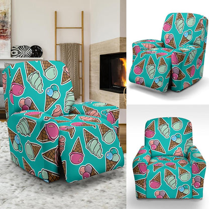 Ice Cream Pattern Print Design IC01 Recliner Slipcover-JORJUNE.COM