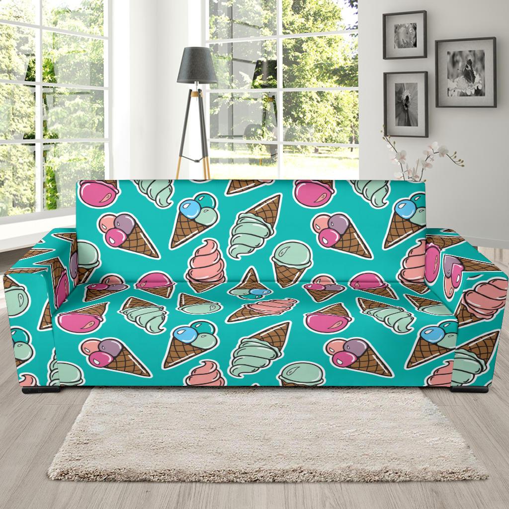Ice Cream Pattern Print Design IC01 Sofa Slipcover-JORJUNE.COM