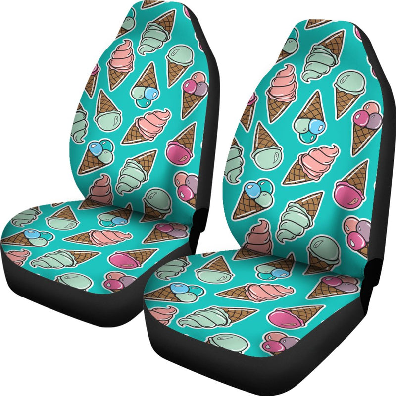 Ice Cream Pattern Print Design IC01 Universal Fit Car Seat Covers-JorJune