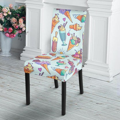 Ice Cream Pattern Print Design IC02 Dining Chair Slipcover-JORJUNE.COM