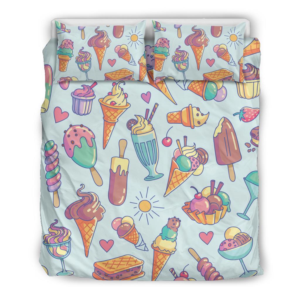 Ice Cream Pattern Print Design IC02 Duvet Cover Bedding Set-JORJUNE.COM