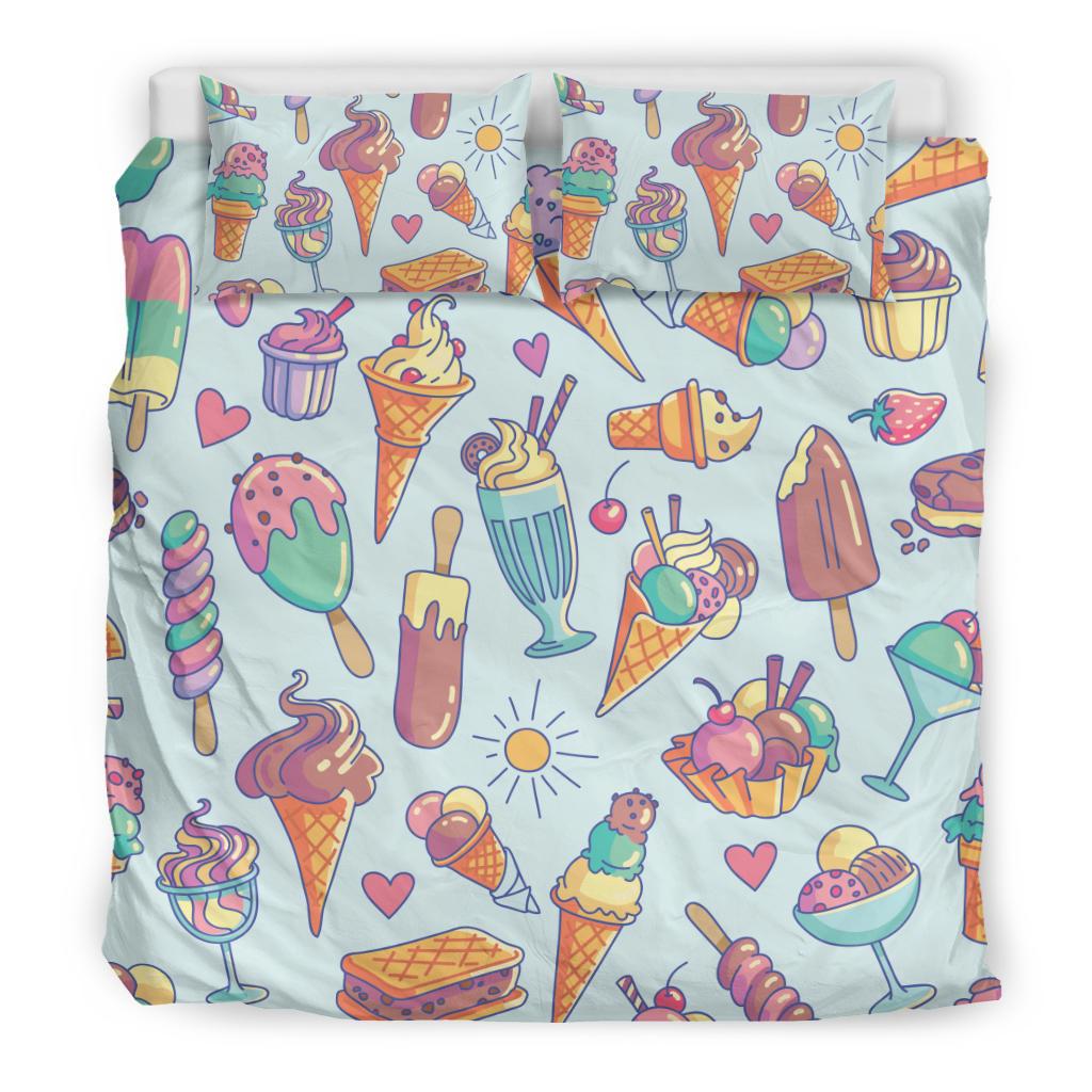 Ice Cream Pattern Print Design IC02 Duvet Cover Bedding Set-JORJUNE.COM