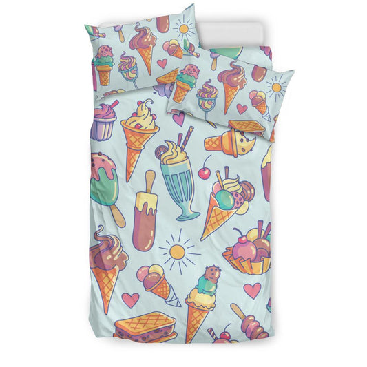 Ice Cream Pattern Print Design IC02 Duvet Cover Bedding Set-JORJUNE.COM