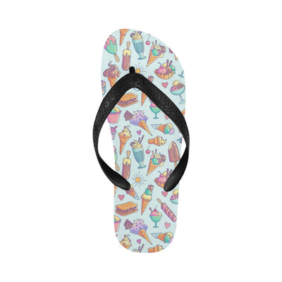 Ice Cream Pattern Print Design IC02 Flip Flops-JorJune