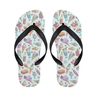 Ice Cream Pattern Print Design IC02 Flip Flops-JorJune