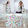 Ice Cream Pattern Print Design IC02 Hooded Blanket-JORJUNE.COM