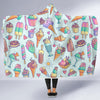 Ice Cream Pattern Print Design IC02 Hooded Blanket-JORJUNE.COM