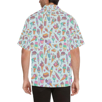 Ice Cream Pattern Print Design IC02 Men Hawaiian Shirt-JorJune