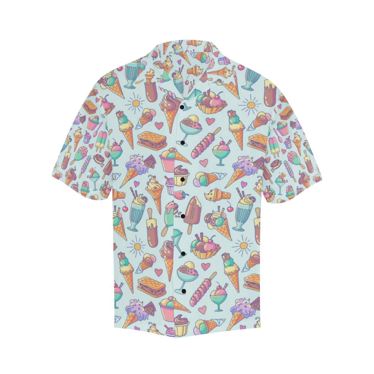Ice Cream Pattern Print Design IC02 Men Hawaiian Shirt-JorJune
