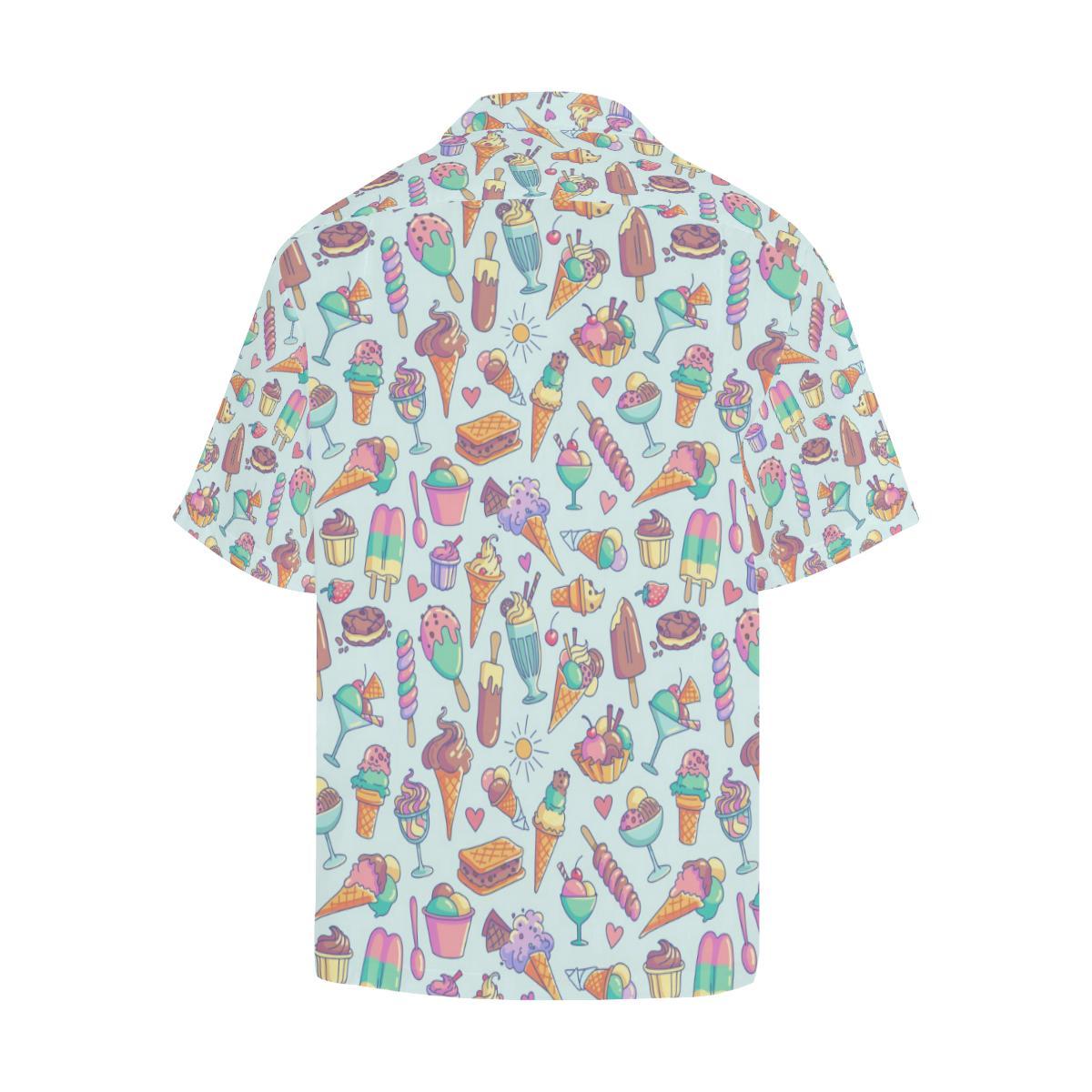Ice Cream Pattern Print Design IC02 Men Hawaiian Shirt-JorJune