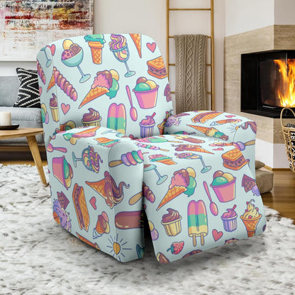 Ice Cream Pattern Print Design IC02 Recliner Slipcover-JORJUNE.COM
