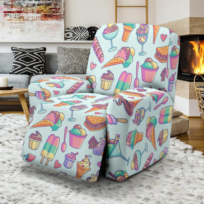 Ice Cream Pattern Print Design IC02 Recliner Slipcover-JORJUNE.COM