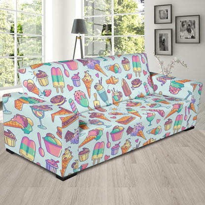 Ice Cream Pattern Print Design IC02 Sofa Slipcover-JORJUNE.COM