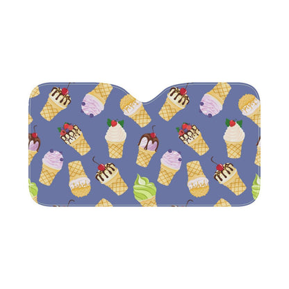 Ice Cream Pattern Print Design IC03 Car Sun Shade-JorJune