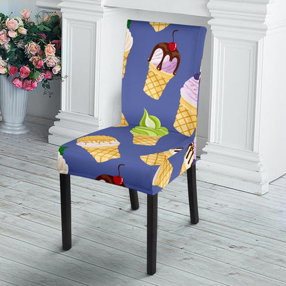 Ice Cream Pattern Print Design IC03 Dining Chair Slipcover-JORJUNE.COM