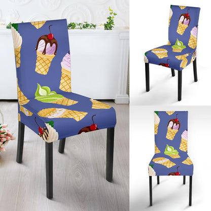 Ice Cream Pattern Print Design IC03 Dining Chair Slipcover-JORJUNE.COM